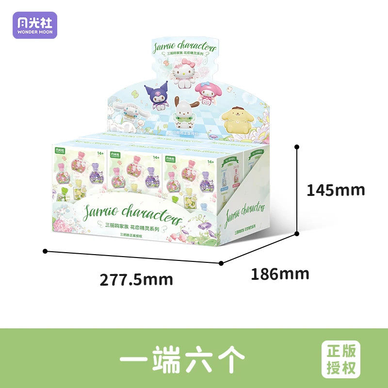 Sanrio Perfume Bottle Surprise Blind Box Toys Hellokitty Kuromi Pochacco Model Bricks With Light ornaments Kids Holiday Gifts