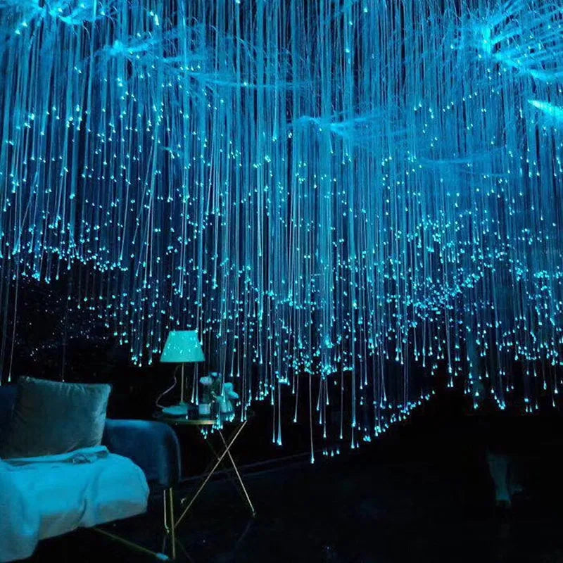 50~500PCS X 0.5mm 1~5 Meter Sparkle Flash Point Side Glow PMMA Plastic Fiber Optic Cable For Decorative Lighting