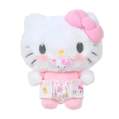 Sanrio Baby Care Play Set Box Kitty Kuromi Cinnamoroll With Bottle Feeding Diaper Changing Anime Figures Model Toys Girl Gift