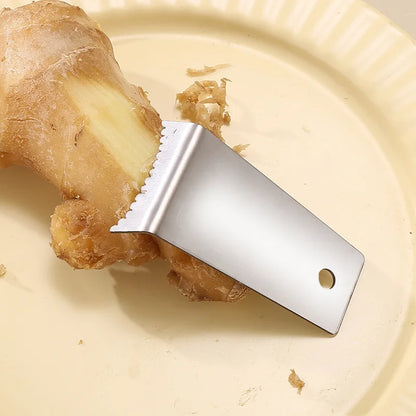 1pc Ginger Peeler Efficient and Clean Peeling Tool Durable Rust-Resistant Kitchen Utensil Ideal for Peeling Garlic Potatoes Taro