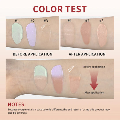 Lakerain CC Cream Color Changing Liquid Foundation High Coverage Even Skin Tone Moisturize Foundation Primer Korean Makeup