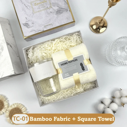3IN1 Souvenir Gift Set Stylish Design Fan/Towel/Cup Practical Gift Sets with Paper Bag Portable Gift Box Set Personalized Gifts