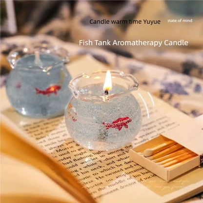 Bubble Fish Tank Goldfish Aromatherapy Candle Cute Room Decoration Props Birthday Gifts Best Friend Gift Christmas Decoration