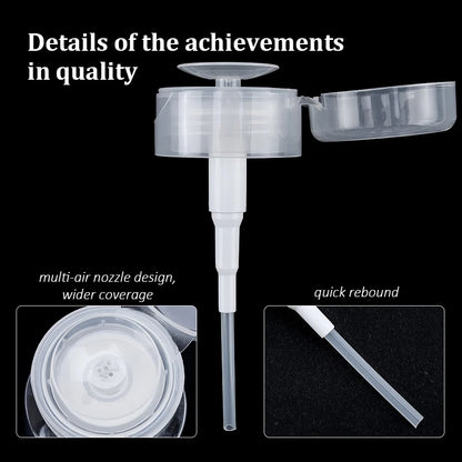 Diamond Design 200ml Empty Liquid Bottle Press Pump Dispenser Refillable Container for Nail Polish Remover Makeup Manicure Tool