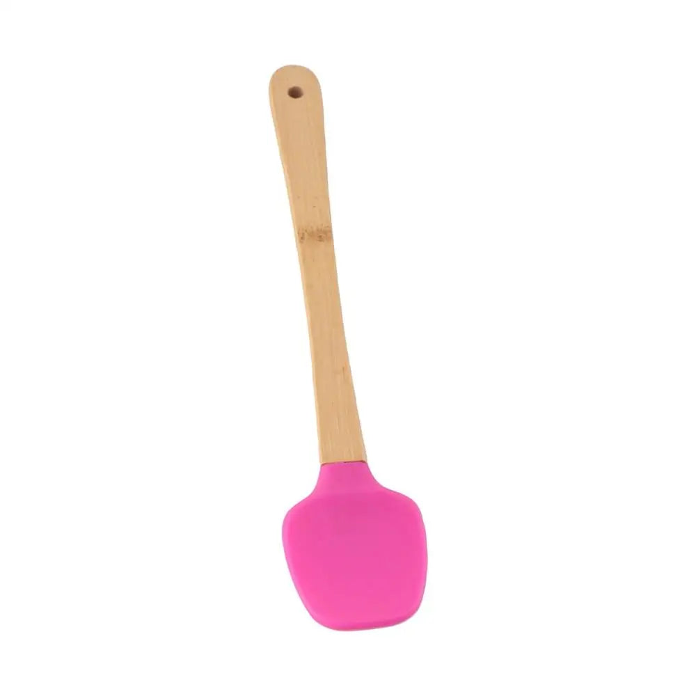 Pastry Heat Resistant Non-stick Silicone Kicthen Utensils Wooden Handle Brush Cake Scraper Baking Tools Spatula