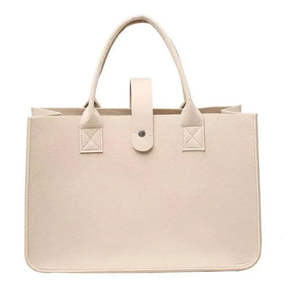 New Fashion Women Bag Felt Cloth HandBag Female Large Capacity Totes Ladies Solid Color Travel Shopping Bags Purses bolso mujer
