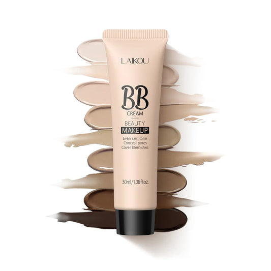 LAIKOU 9-color Foundation BB cream 30ml Natural Facial Concealer Cream Cover Dark Circles Pores Light Texture Makeup Base