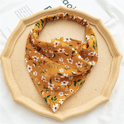 Bohemia Women Hair Band Scarf Floral Print Paisley Bandanas Headwear Vintage Triangle Head Scarf Hair Tie Hair Accessories