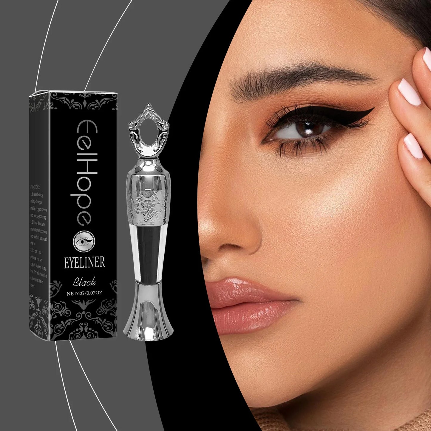 Black Color Liquid Eyeliner Pencil Long-Lasting Natural Smooth Durable Non-Fading Beauty Make-Up Tool Cosmetics Eye Shadow Stick