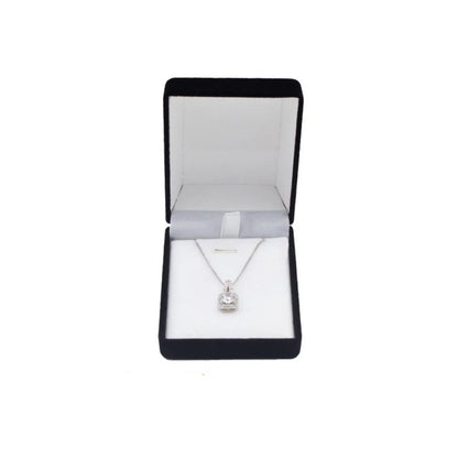 Square Velvet Necklace Box Pendant Display Gift Boxes Jewellery Packaging Storage Case Necklace Holder for Women Valentine's Day