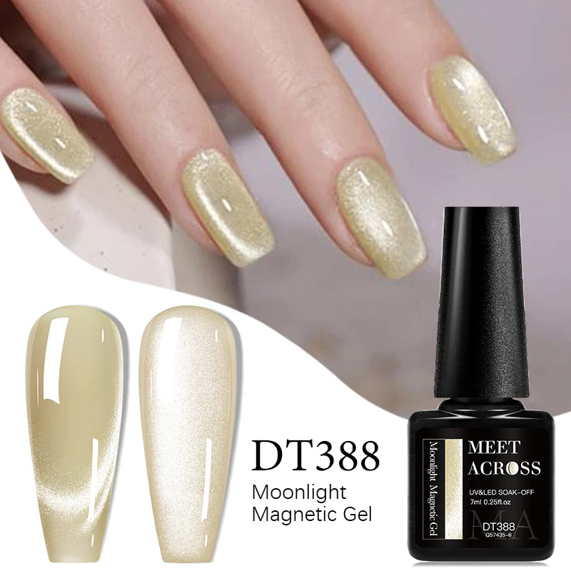 7ml Red Series Cat Magnetic Gel Nail Polish Sparkle Glitter Semi Permanent Nail Art UV Gel Varnish Manicure For Valentines Nails