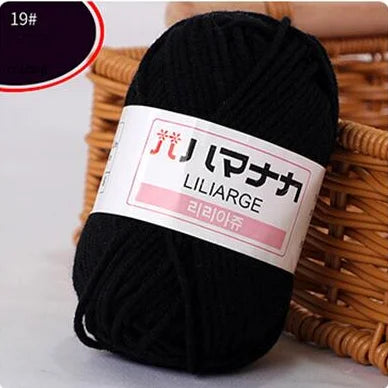 25G Milk Sweet Soft Baby Cotton Knitting Wool Thick Fiber Yarn Velvet Hand Threads for Knitting Wool Crochet Yarn for DIY Sweate