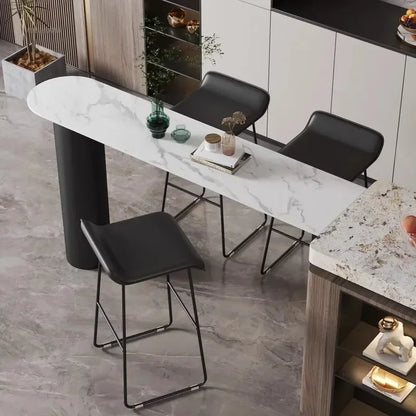 Nordic Modern High Bar Tables Household Slate Bar Table Kitchen Furniture Living Room Simple Integrated Island Dining Table v