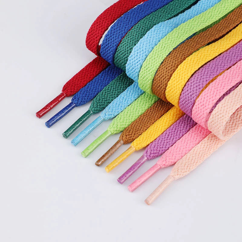 1 pair flat shoes Solid color shoelaces Canvas shoes sports and leisure shoelaces length 100/120/140/160/180cm Shoe accessories