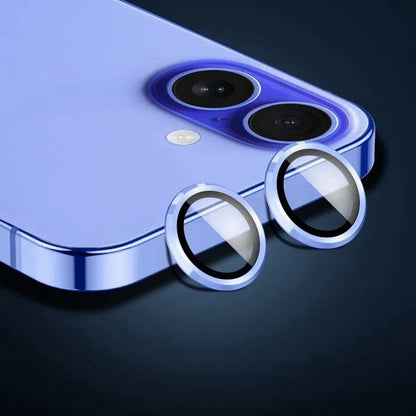 Aluminum Metal Ring Camera Protector For iPhone 17 17Air Rear Lens Tempered Glass Cover For iPhone 16 16Plus Lens Protective Cap