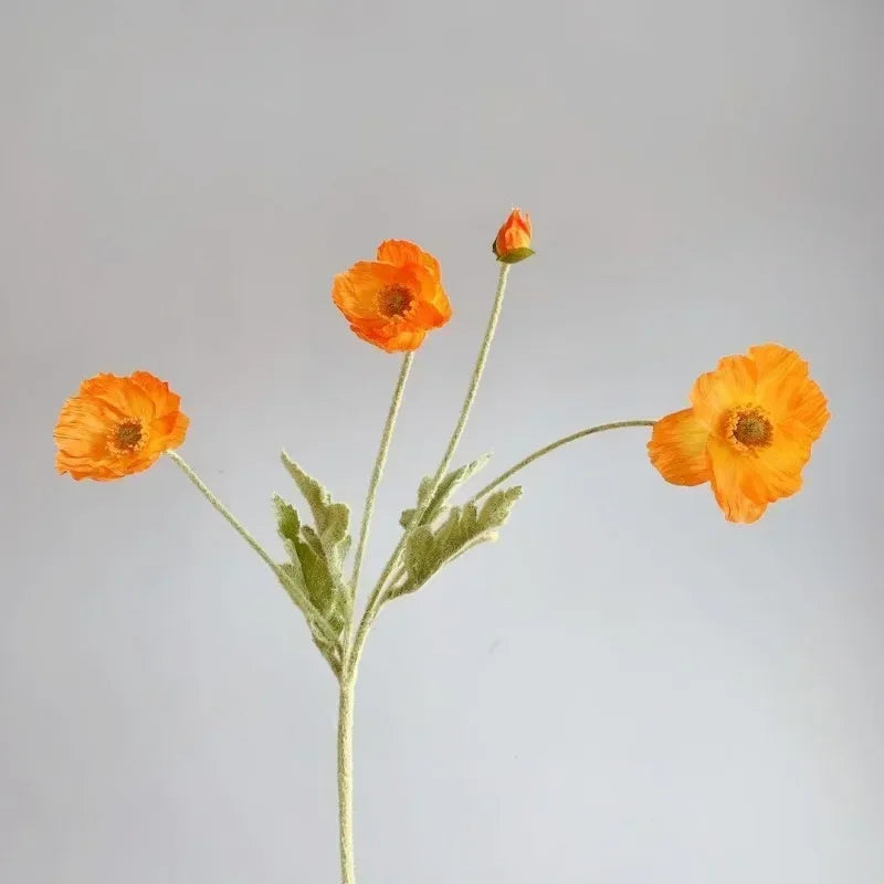 Artificial Poppy Flowers Bouquet Silk Fake Flowers For Home Garden Decor Marriage Party Wedding Decoration DIY Vase Accessories
