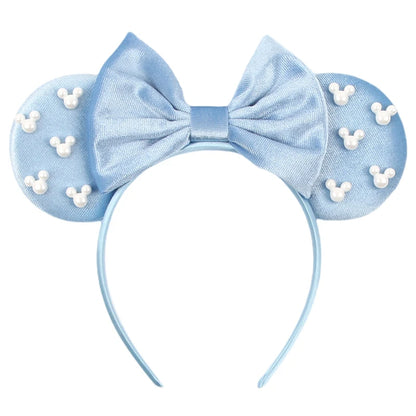New Trendy Mouse Ears Headband Mickey 3.3"Velvet For Girls Soft Bow Hairband Halloween Festival Party Trip DIY Hair Accessories