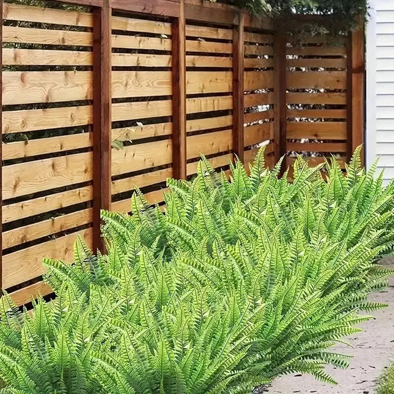 2Pcs Artificial Plants Summer Decoration, Fake Plants GreeneryArtificial Plants Boston Ferns, Outdoor UV Resistant Artificial Fl