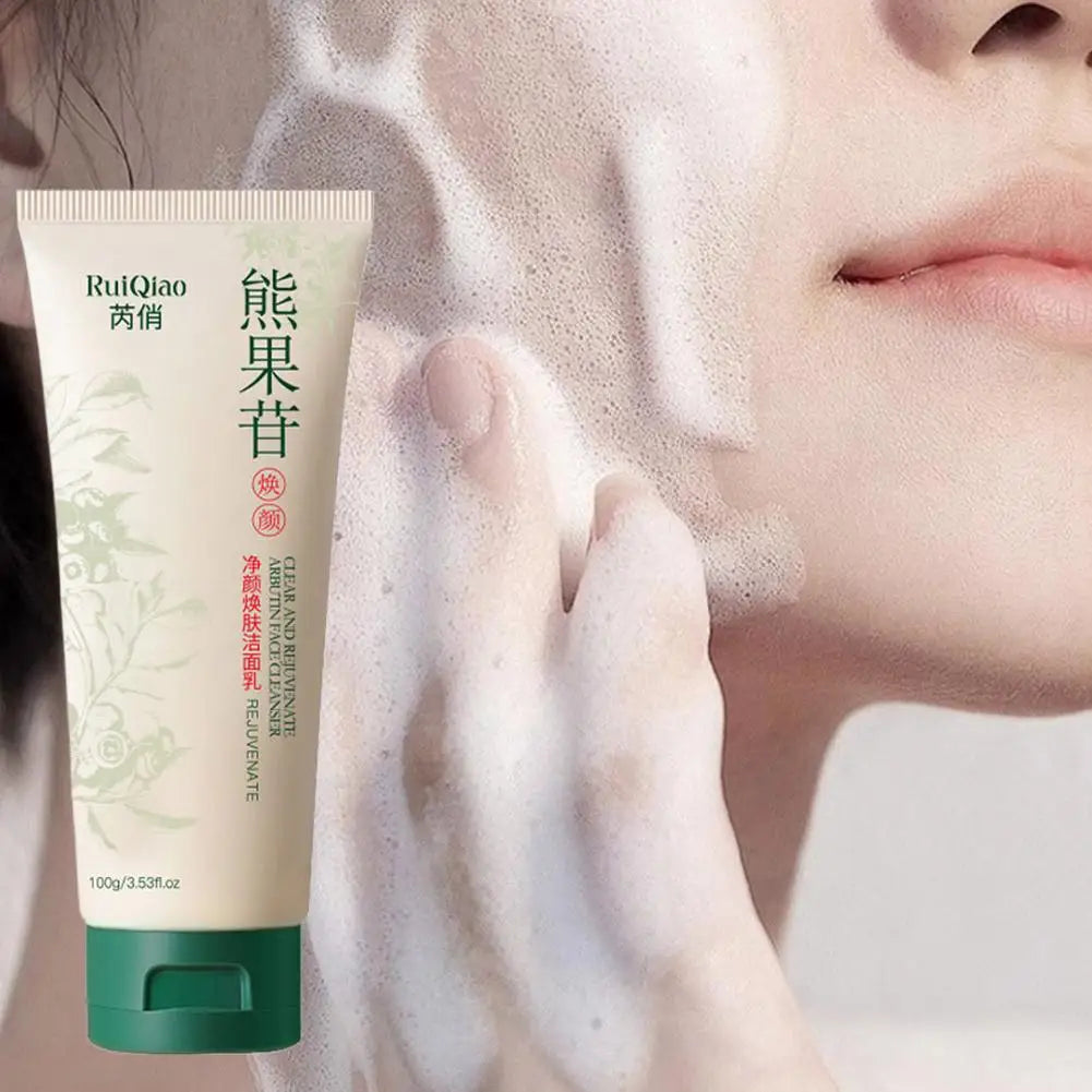 Arbutin Facial Cleanser Deep Cleaning Pore Shrinkage Care Whitening Moisturizing Face Skin Cleansing Oil Control K5Y2