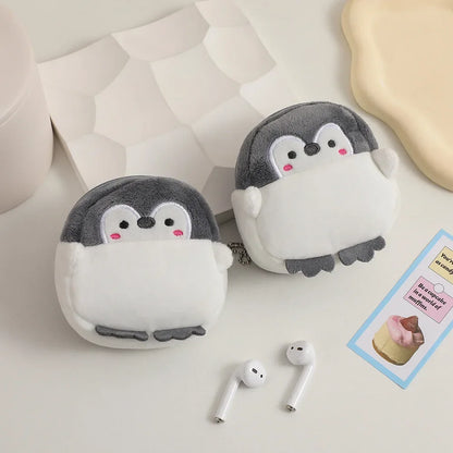 Women Cute Penguin Coins Wallets Lipstick Earphone Organizer Fashion Pendant Keychain Storage Zero Wallet Gifts Pendant