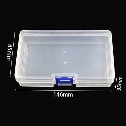 Clear Plastic Jewelry Storage Box Organizer - Empty Rectangle Container for Earrings Beads Rings - 14.6x8.5x3.5cm Portable Case
