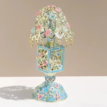 Alloy Enamel Color Jewelry Box Retro Ring Earring Storage Case Woman Trinket Display Case Luxury Jewellery Storage Container