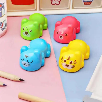1 Piece Lytwtw's Stationery Creative Bear Animals Cartoon Pencil Sharpener Office Supplies Gift Kawaii School Accessories