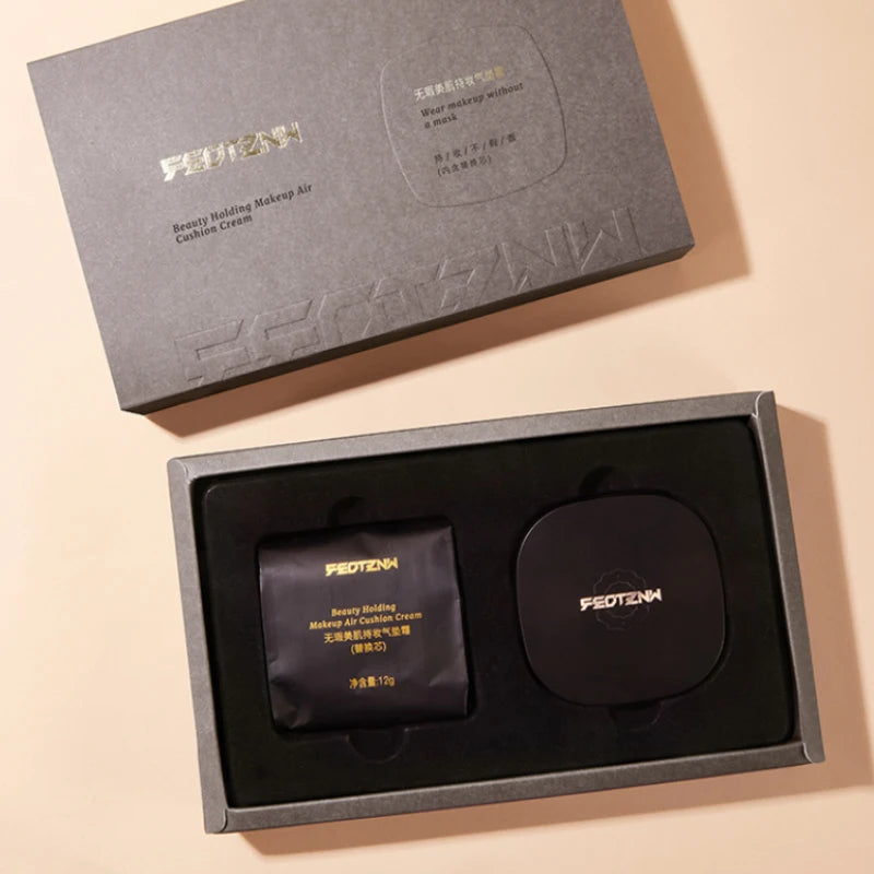 Feotznw Fineless Skin Cushion, Cover Cushion, Waterproof and Sweat-Proof, Moist and Delicate. Makeup Cover Cushion, Replace Shipping. Not Easy to Use Without Erasable