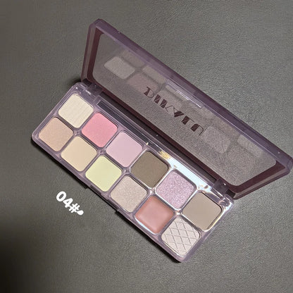 Flash Diamond Peach Kumquat Eyeshadow Palette Nude Pink Purple Eye Pearl Glitter Shadows Korean Charming Contour Eyes Make Up