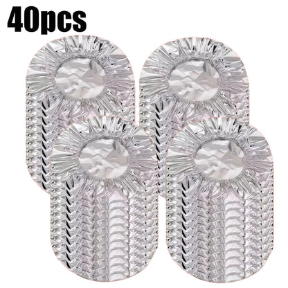 10-50pcs Aluminum Foil Insulation Covers Keep Food Warm Fresh Repeatable Kitchen Food Covers Bowls Plates Adjustable Cling Wrap
