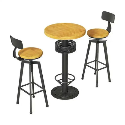 Restaurant Kitchen Bar Tables Side Eat Standing Party Vintage Dining Table Wooden Round Muebles De Cocina Furniture Zt50bt New