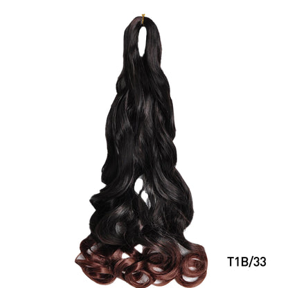 Loose Wave Spiral Curl Braids Synthetic Hair French Curls Braiding Hair Extensions High Temperature Ombre Pre Stretched Hair