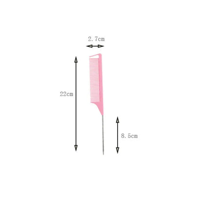 Anti-static Pointed Tail Hair Styling Comb Fine Tooth Barber Accessories Steel Tip Tail Comb Salon Steel Needle Pin Tip Brush