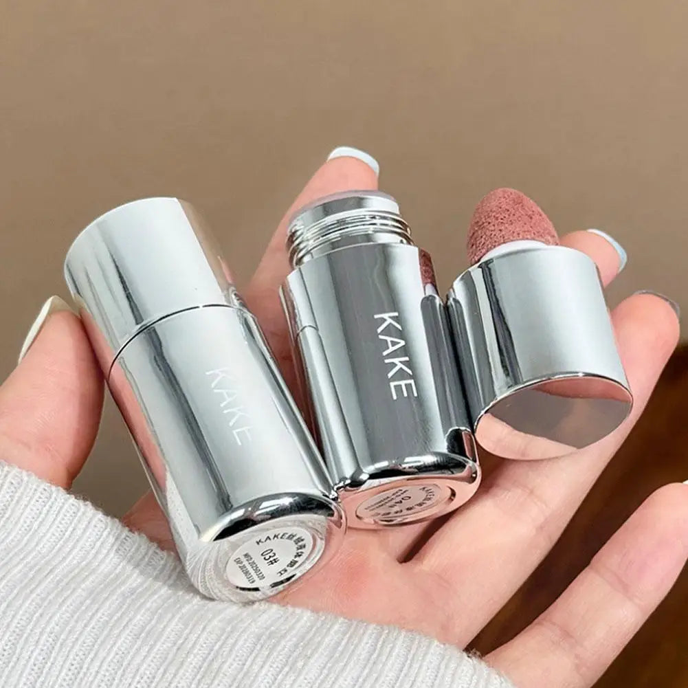 Liquid Powder Blusher 2 In 1 Liquid Powder Blusher Cheek Lip Natural With Sponge Tip Suitable  Low Matte Color Saturation Blushe