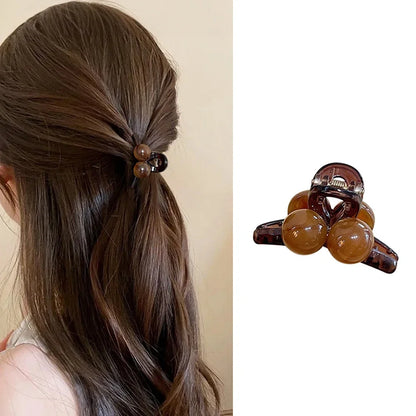 Luxury Rhinestone Pearl Hair Claws Mini Size Cross Shark Clip Women Girl Non Slip Plastic Side Barrettes Sweet Hair Accessories
