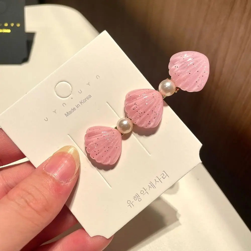 5Pcs/Set Trendy Sweet Galaxy Pink Hair Clips Cool Shiny Heart Shape Hairpins Star Pentagram Rhinestone Barrettes Women Girls