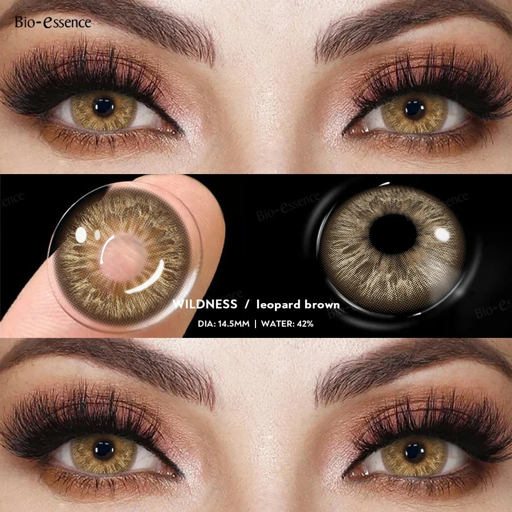 Bio-essense Contact Lenses for Eyes Natural Beauty Pupils  Eyes Lenses Korean Brown Contacts 2PCS 1Year Fashion Green Pupilentes