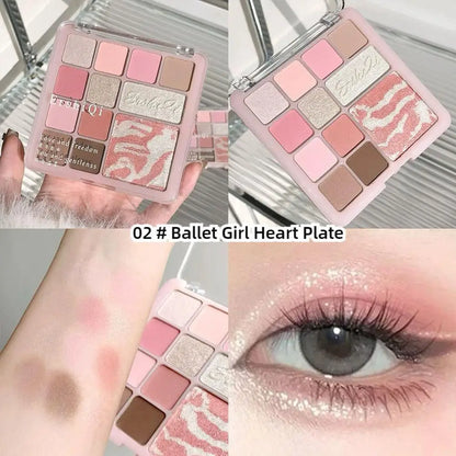 16Colors Pink Mist Eyeshadow Palette High Pigmented Daily Eye Shadow Makeup Eye Shadow Travel Makeup Palette All In One