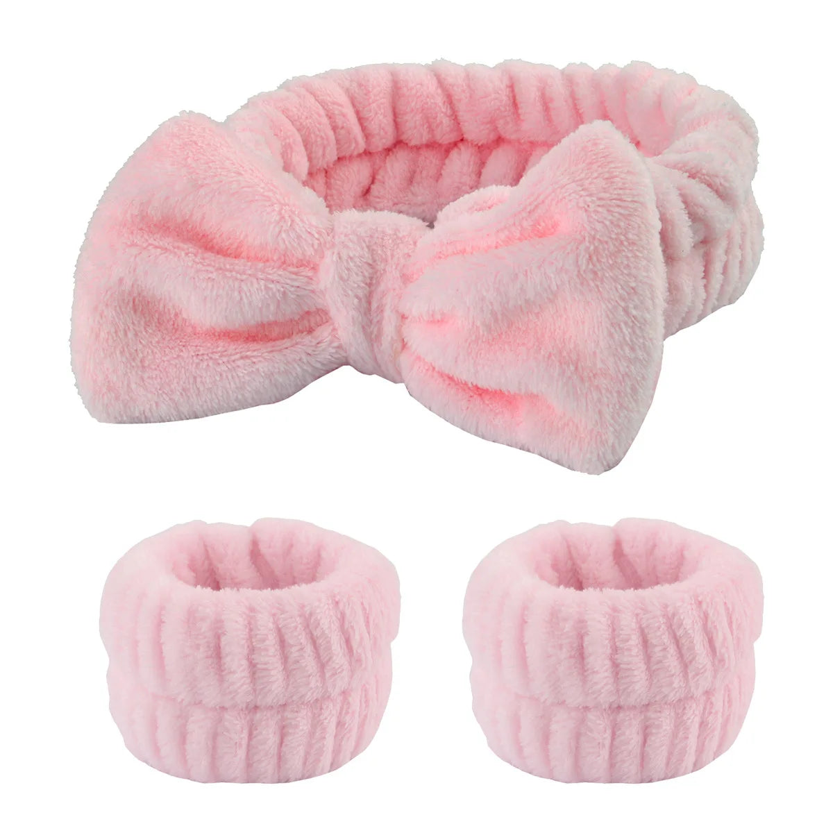 Wash Face Wristband Set Headbands Spa Bathroom Accessories Set Water Absorption Waterproof Wristbands Women Girls Sweatbands