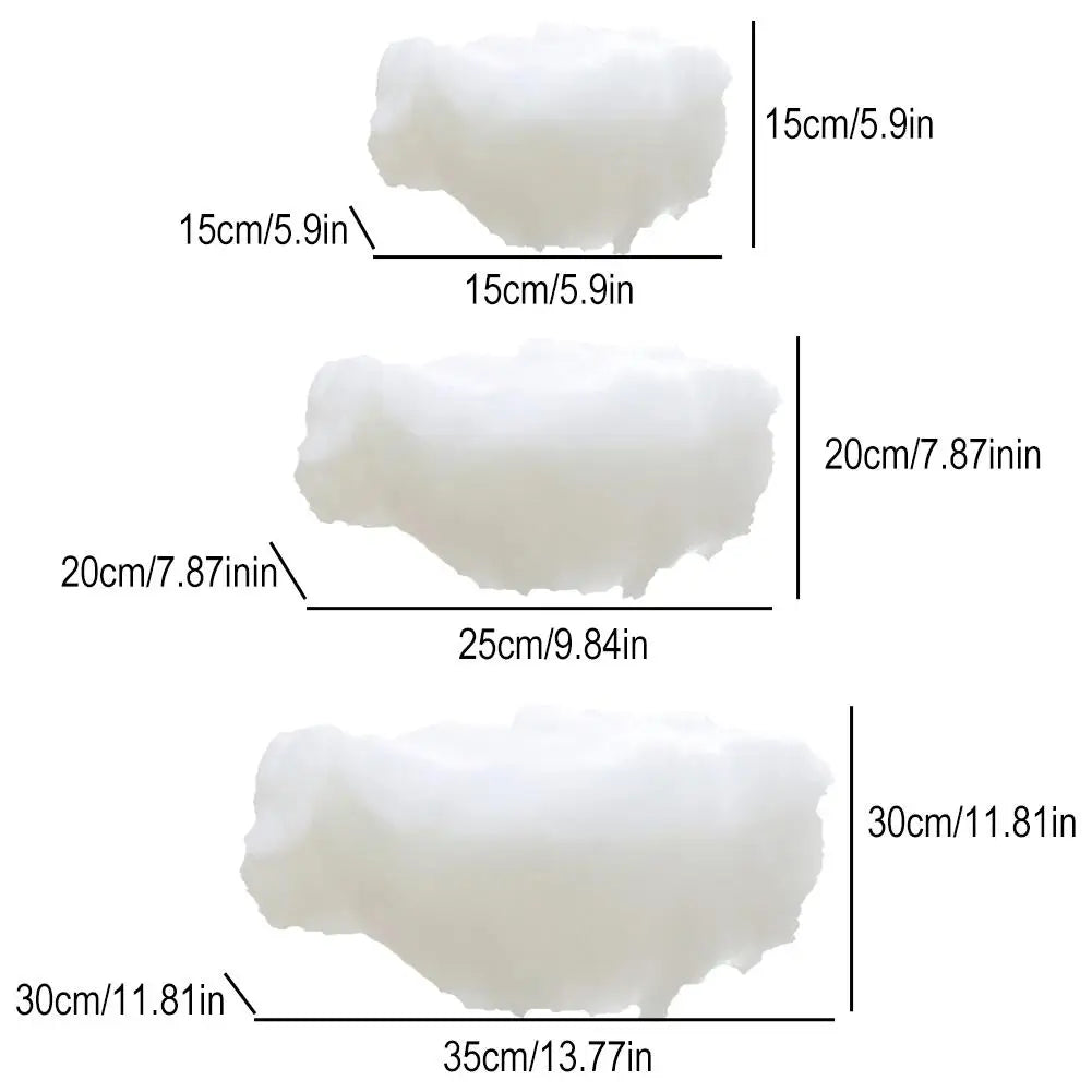 Artificial Cloud White Cotton Cloud Home Decoration Wedding Shop Birthday Party Photography Living Room DIY Hanging Props Decor