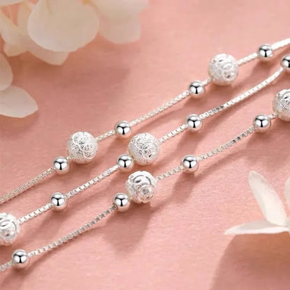 Fine 925 Sterling Silver Lucky Bead Bracelets For Woman Luxury Original Multi-layer Charm Bracelet Elegant Party Jewelry Gifts