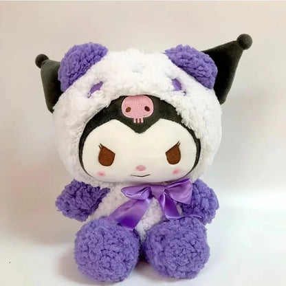 *New Kawaii 25cm Sanrio Plush Toy Jade Dog Kuromi Dressing Doll Doll Plush Toy Stuffed Animal Patung Dolls Birthday Gift