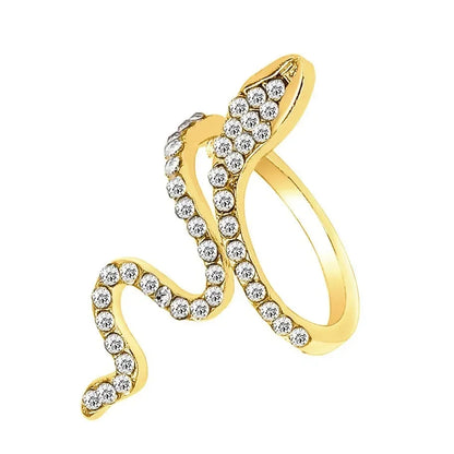 Y2k Irregular Open Rings Crystal Heart Bow Snake Finger Rings for Women Girls Kpop Sweet Trendy Aesthetic Jewelry Gift Wholesale