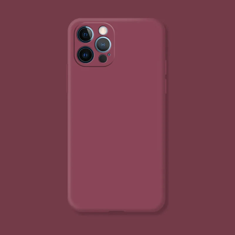 Original Soft Silicone Phone Case For iPhone 14 13 11 12 15 Pro Max Mini X XR XS 7 8 Plus SE 2020 Shockproof Back Cover Cases