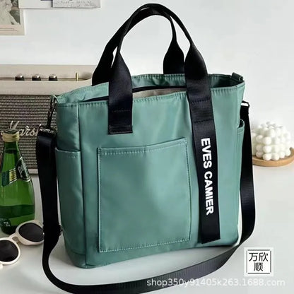 New Design Waterproof Canvas Tote Bag Stylish Shoulder Crossbody Handbag Lunch Box Bag Large Oxford Cloth Unisex Spring Fashion