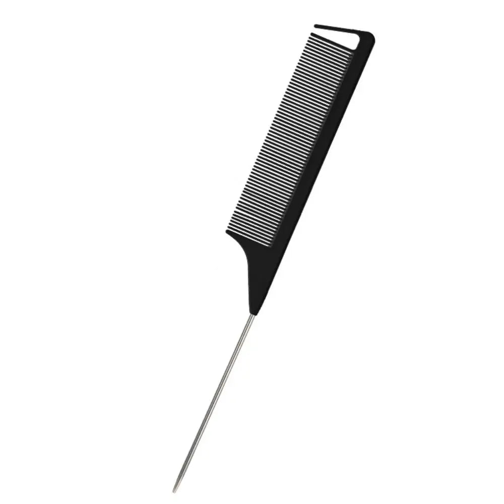 Anti-static Pointed Tail Hair Styling Comb Fine Tooth Barber Accessories Steel Tip Tail Comb Salon Steel Needle Pin Tip Brush