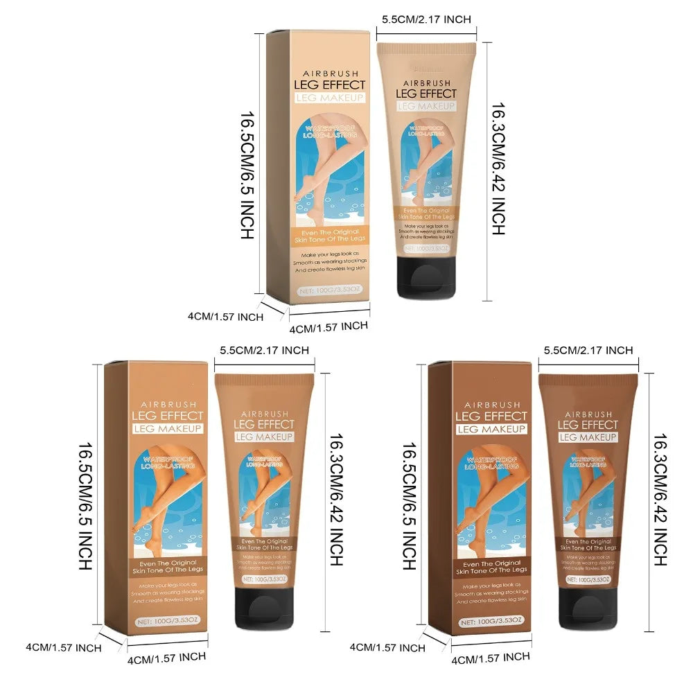 High Quality Waterproof Leg Makeup Long Lasting Anti-Transfer Liquid Foundation Even Skin Tone Body Tanning Cream Body Makeup