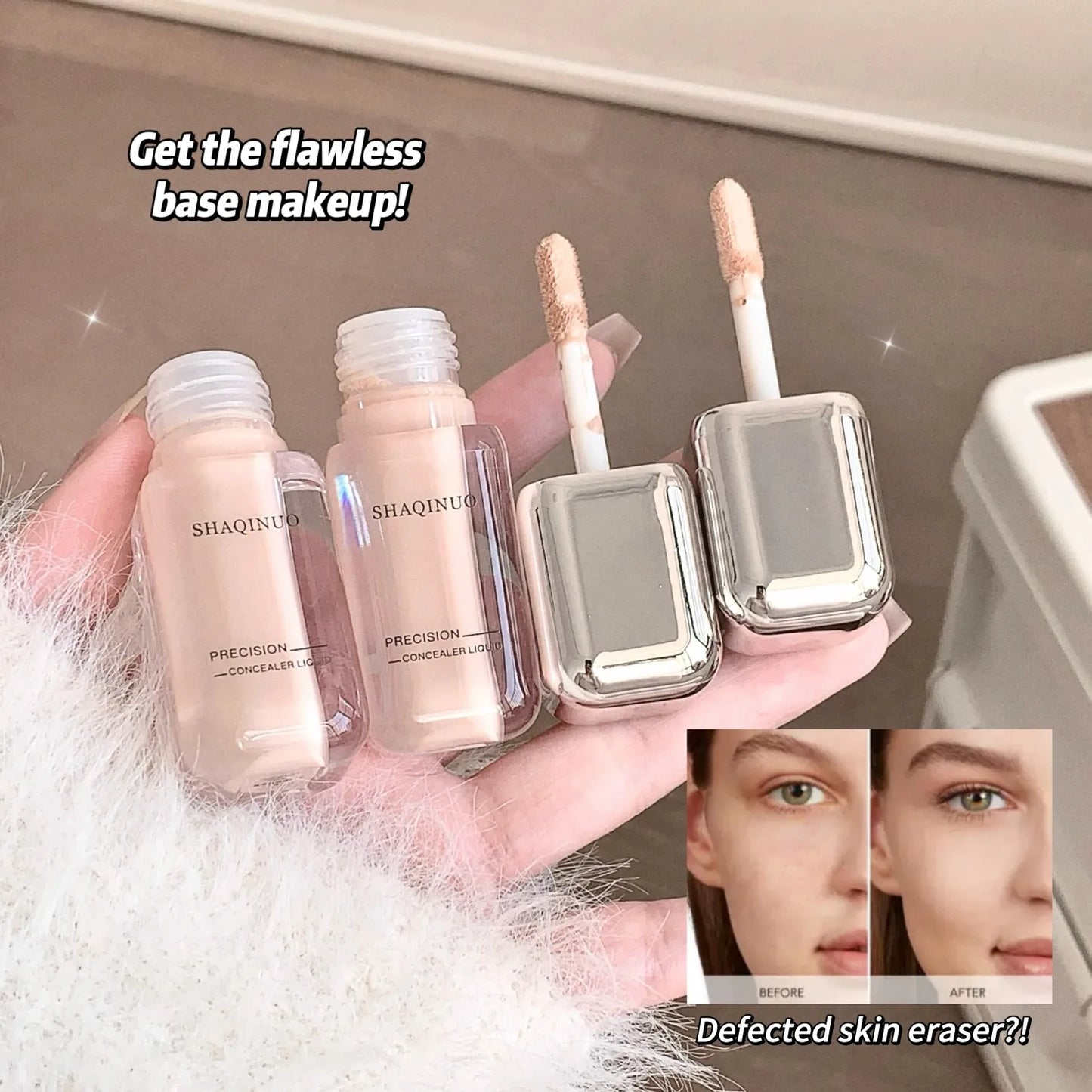Multi-Use Face Concealer Cream  Natural Finish, Medium Coverage for Spot Dark Circles & Brightening Hydrating