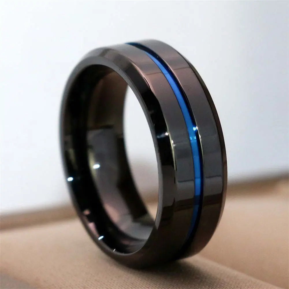 Fashion Couple Rings Romantic Women Rhinestones CZ Rings Set Trendy Men Stainless Steel Zircon Stone Rings Wedding Band Jewelry