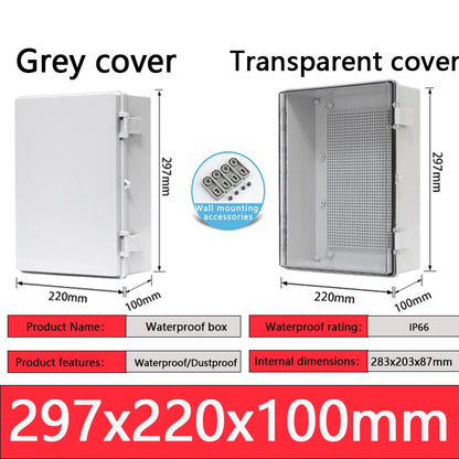 IP66 ABS plastic PC enclosure with hinge latch lock outdoor distribution box waterproof electrical junction box instrument box
